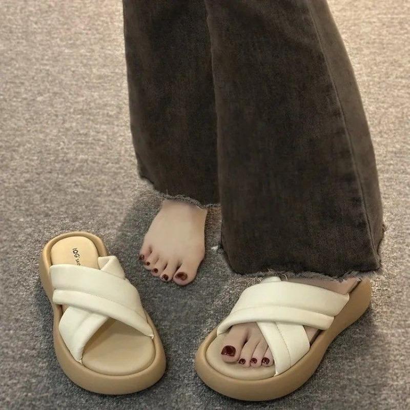 

Beach shoes slippers children s new summer thick-soled height increase small cool slippers 40