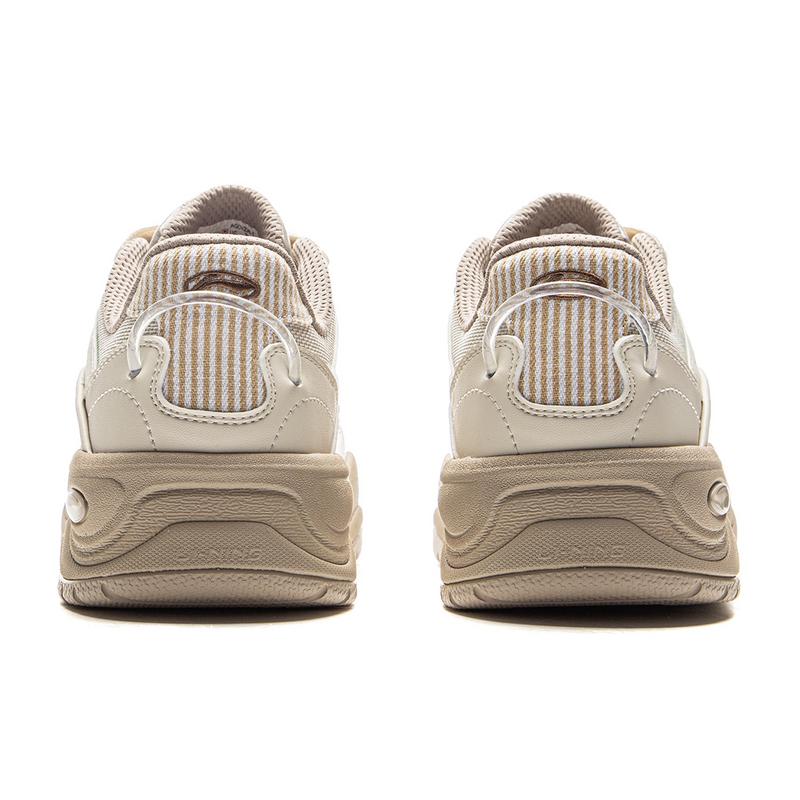 Li Ning Orchid Classic Fashion Retro Versatile Thick Sole Trendy Comfortable Slip Resistant Durable Increased Height Low Top Sneakers AGCV230-1