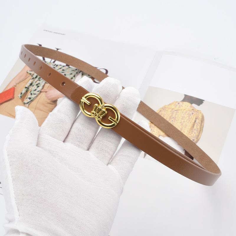 Retro Belt for Women Korean Ins Style Versatile Fashion Korean Style Thin Belt for Women Decorative Jeans Belt