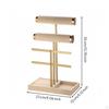 Jewelry Organizer with Tray Compact Earring and Necklace Holder Space-Saving