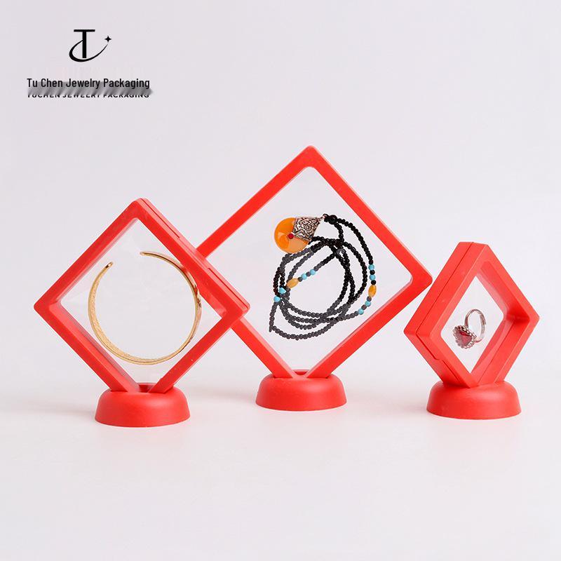 Red Jewelry Display and Storage Box for Earrings and Pendants