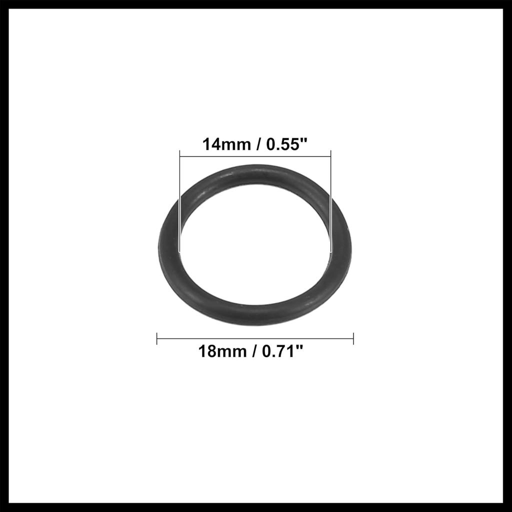 Power Steering Pump O-Ring Inlet Outlet Seals Connector Gasket Fit for Honda Accord - Pack of 4 Black Red Durable Material