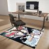 1pc Anime Wolf Mask Chair Mat - Office Desk Pad with Demon Slayer Design, Non-Slip Carpet for Home Decor, Suitable for All Seasons.U051