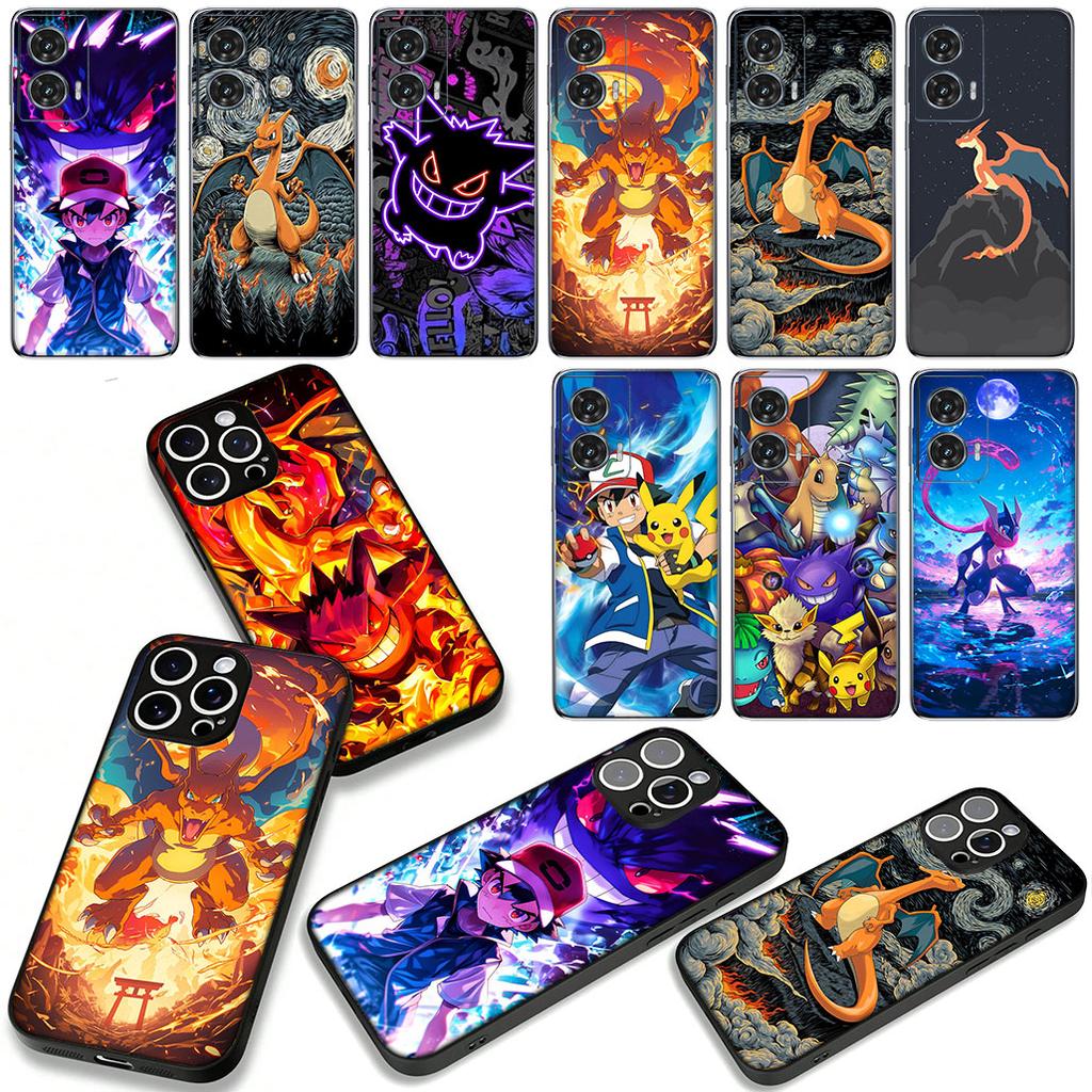 P-Pokemons Charmander P-Pikachus Phone Cover Case for Apple iPhone 16 15 14 Plus 13 12 Mini 17 Pro Max + 16E Air 16+ ProMax