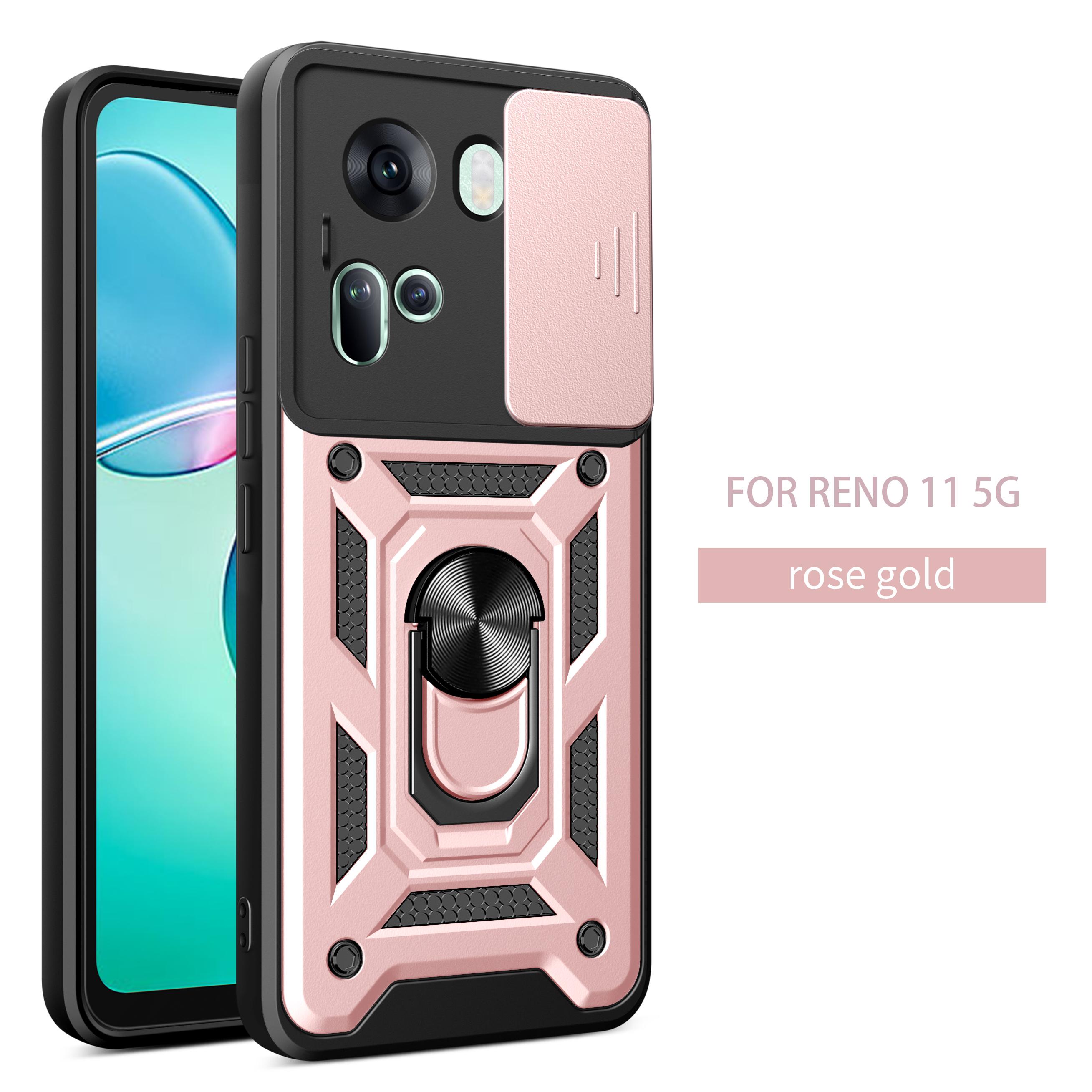

For OPPO Reno11 5G Case Oppo Reno11 Pro 5G Cover Reno 11 Magnetic Ring Holder Armor Phone Case Slide Camera Protect Back Cover OPPO Reno11