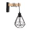 Plug in Wire Cage Wall Sconce Industrial Rustic E27 E26 Bulb Base Hanging Wall Mount Lamp
