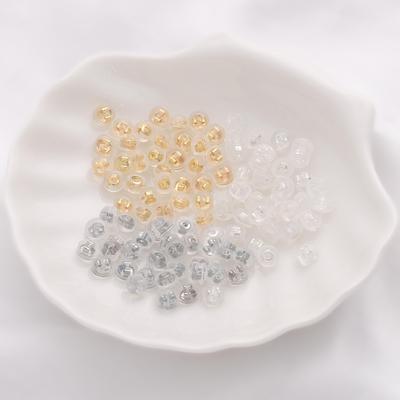 2pcs/bag Transparent Environment-Friendly Silicone Copper Earplugs For Ear Stud Accessories