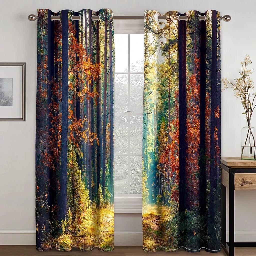 Planta Tropical Deverano2 Piezas, Envío Gratis Shower Curtain  Living Room Curtains Set Blackout Curtains Drapes In Living Room