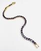 Gold-set Zircon Gemstone And Diamond Full Diamond Bracelet
