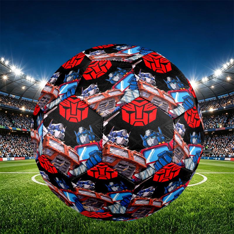 Transformers Print Size 5 Soccer Ball, PU Wear Resistant Football for Match Training and Daily Practice, Birthday Gift for Soccer Fans