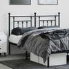 Replacement Headboard Metal Black 140 Cm