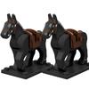 Medieval Military Castle Knight Building Blocks Riding Horse Wolf Bear Animal Vest Weapon Flag Saddle Dragon Toy Brick Gift K024