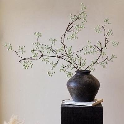 Horse Chestnut Flower Faux Bouquet: Wabi-Sabi Style Dried Floral Decor for Living Room