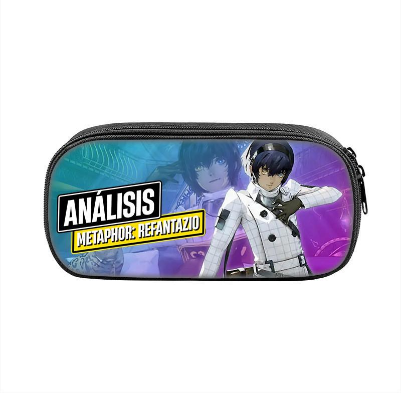 Refantazio Fantasy Theme Nylon Pencil Bag With Spacious Storage For Students