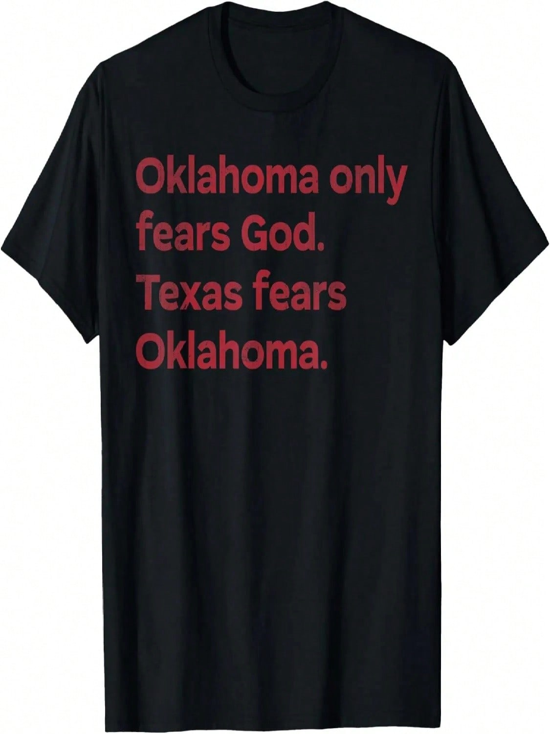 Oklahoma Only Fears God Texas Fears Oklahoma T-Shirt S разноцветный
