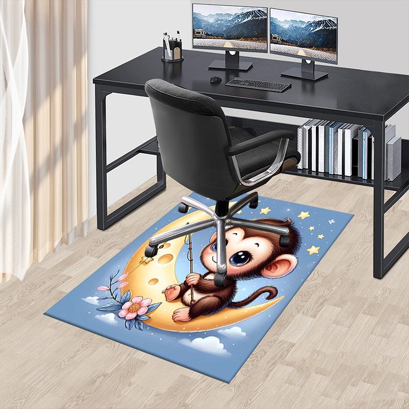 1PC Monkey Star Non-Slip Floor carpet, suitable for Office, bedroomand playrooms. It can also be used as a sofa footrest cover-T82