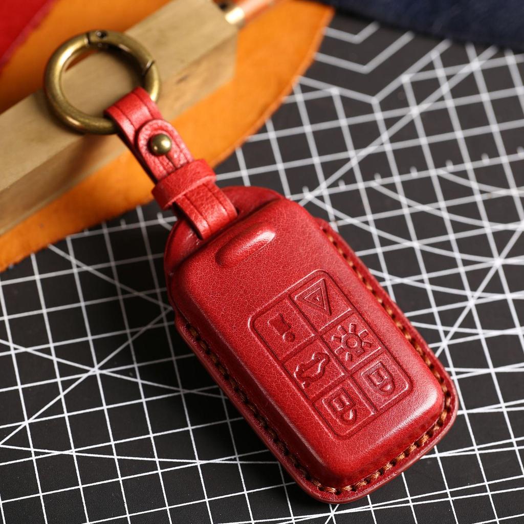 HALLMO Luxus-Autoschlüsseletui aus Leder für VOLVO All inclusive