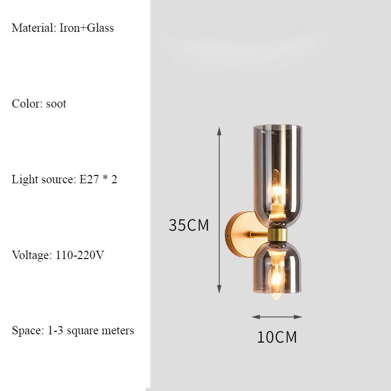 Modern Simple Colored Glass Wall Light Nordic Originality Corridor Corridor Bedside Board Room Decoration Wall Light LED Luster