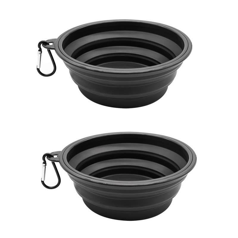 350ml Collapsible Dog Pet Folding Silicone Bowl Outdoor Travel Portable Puppy Food Container Feeder Dish Bowl Pet Supplies