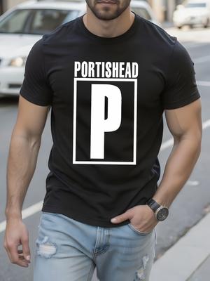 Portishead P Album Logo Vintage T-Shirt Schwarz mit Weißem P...