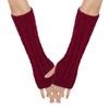 Cable Knit Fingerless Arm Warmers - Thick Winter/Autumn Long Gloves