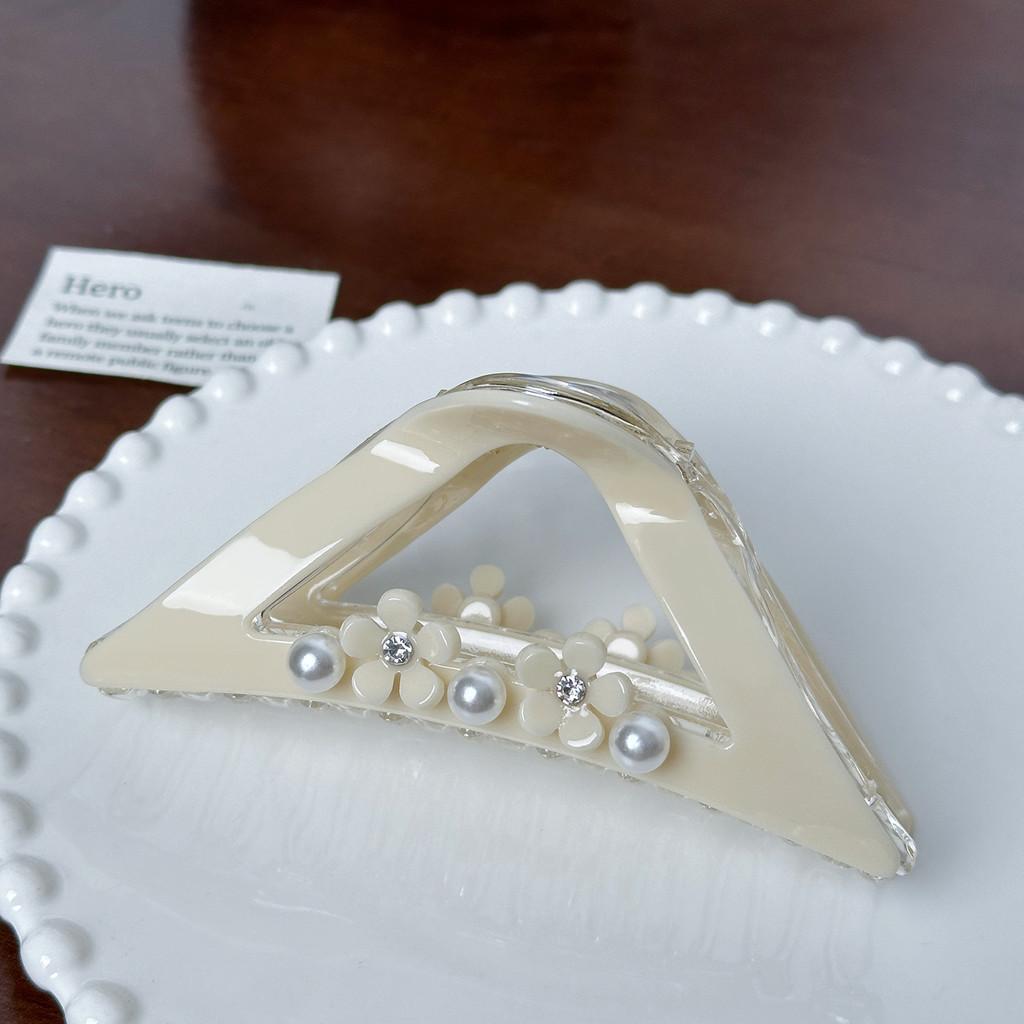 And Pearl Stylish Rhinestone Large Hair Claw Clip Perfect For Elegant Looks And Updos