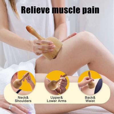 Solid Wood Massager Anti Fat Massage Cup Roller for Relax and Relive Muscle Soreness Scraper Lymphatic Drainage Tool Dredging Meridian Beauty Salon