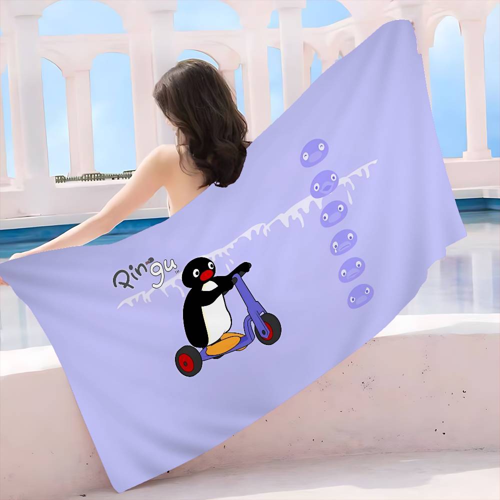Kreskówka P-Pingu P-Pingwin Film Anime Ręcznik Plażowy do Pływania Miękki Chłonny Myjka Prezenty dla Dzieci na Podróż Kemping Siłownię