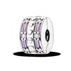 Silver Clasp 925 Silver CZ Pave Clip Charms Daisy Beads Stopper Safety Chain Fit Original Bangle Bracelet Jewelry Clip