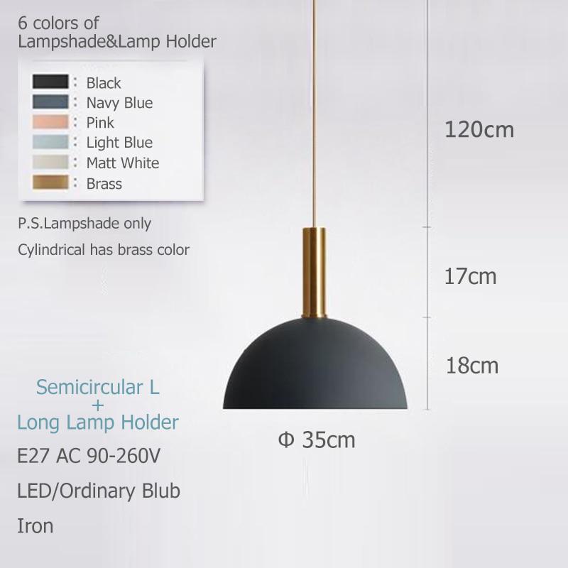 Modern Simple Aluminum Pendant Lamp E27 LED Indoor Lighting Single Head Small Pendant Lamp Living Room Dining Room Bedroom Bedside Kitchen Bar