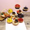 1PC European Fruit Egg Tart Model Creative Home Furnishings Film Props Window Display