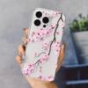 Peach Blossom Flower Case for OPPO Reno 13F 12F 11F 14F 10 8 11 12 13 14 Pro 5G 7 4G 5 6 Lite A58 A78 A79 A98 Floral Clear Cover