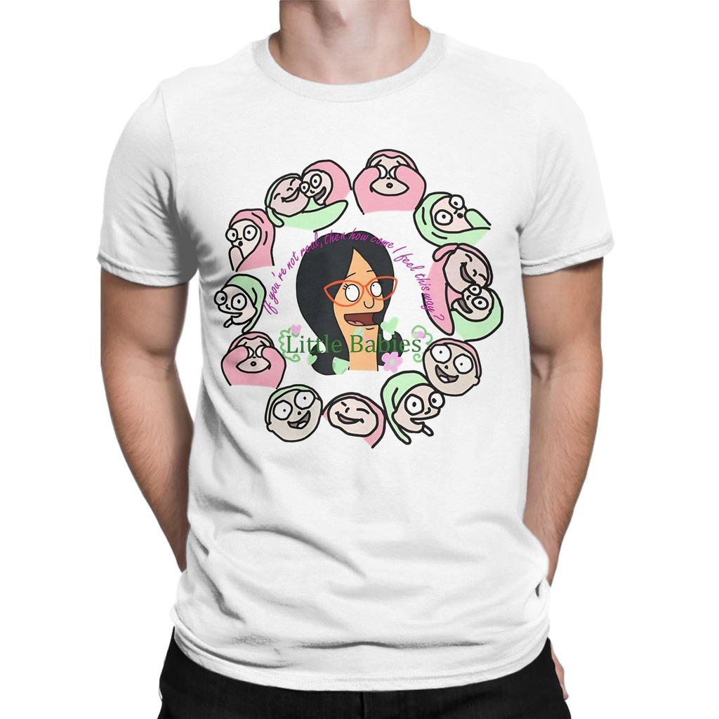 Unisex Unisex Tshirts Louises Belcher Novelty Pure Cotton Tee Shirt Short Sleeve Bobs Burger Anime T Shirt Round Neck Clothing