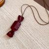 Candy Resin Pendant Neck Chain Wax Rope Long Necklace Excellent For Adding Color To Ensembles In Social Function