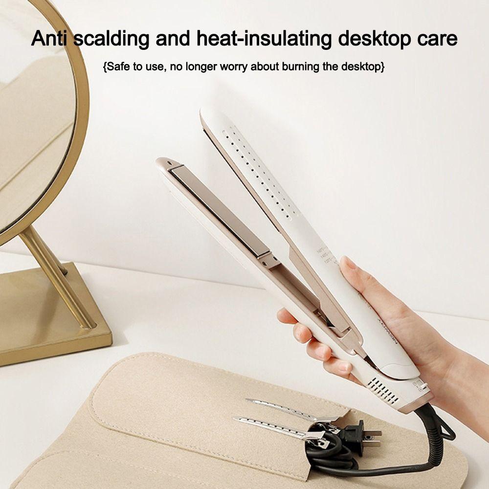 Portable Curling Iron Storage Bag Curling Iron Insulation Mat  Curling Iron Straightener