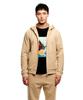 Solew Two-Way Logo Zip-Up Hoodie_Beige