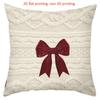 1 Pieces Knit Texture Pillow With Red Velvet Bow Polyester pillowcase, sofa decorative cushion cov Headboard Pillow