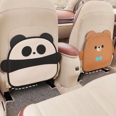 Cartoon Design Car Seat Back Cover Leather Protective Auto Anti Kick Mat  Inside Seat