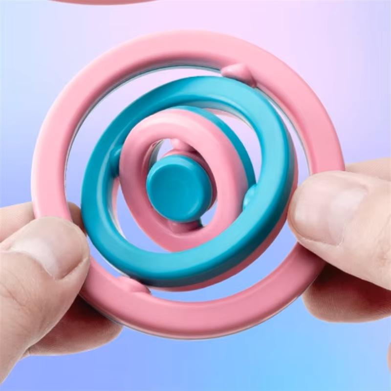 3D Infinite Flipping Gyroscope Fidget Toy - Sensory Decompression Puzzle Toy for Stress Relief Birthday Girls