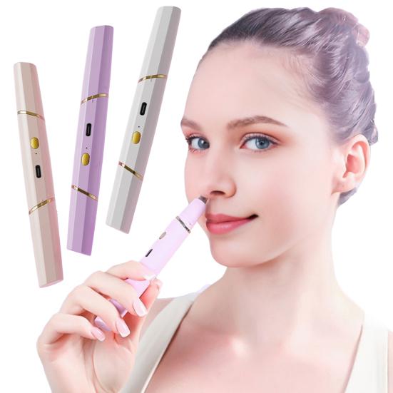 2-in-1 Electric Eyebrow Trimmer And Nose Hair Groomer for Women USB Rechargeable Facial Hair Trimmer Portable Pain-Free Precision Grooming Tool