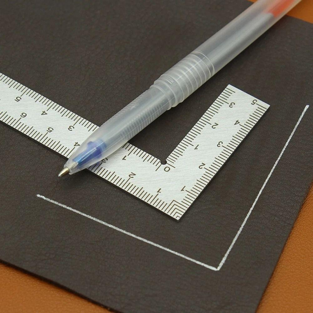 Mini Stainless Steel L-shaped Ruler High Precision Measuring Ruler Leather Design