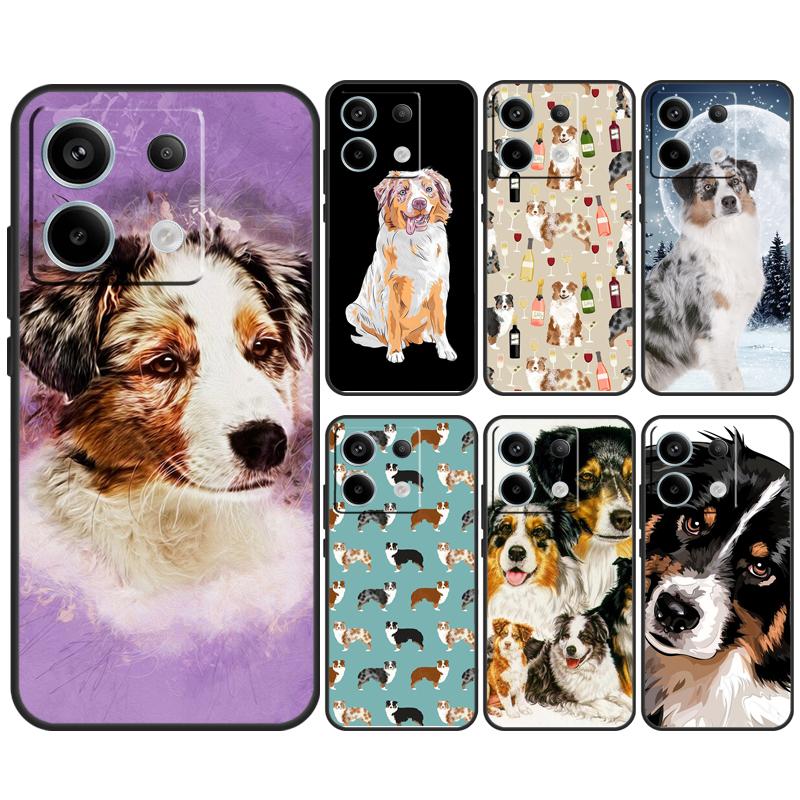 Australian Shepherd Dog Case For Xiaomi Redmi Note 13 Pro Plus Note 9 10 11 12 Pro 9S 10S 11S 12S 10C 12C 13C Coque