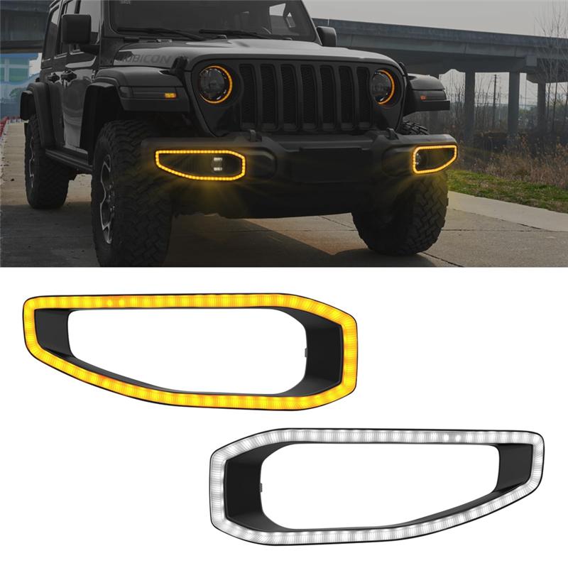 Front Lower Bumper Grille Light For Jeep Wrangler JL Gladiator JT Turn Signal Light