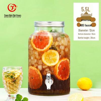 Glass Beverage Dispenser with Faucet
