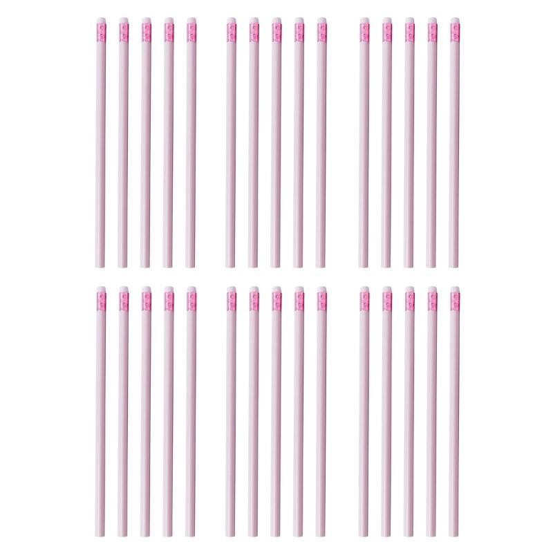 30 Pcs Drawing Pencils Triangle Pencils With Eraser Macaron Color Pencils School Supplies For School Office Sketching