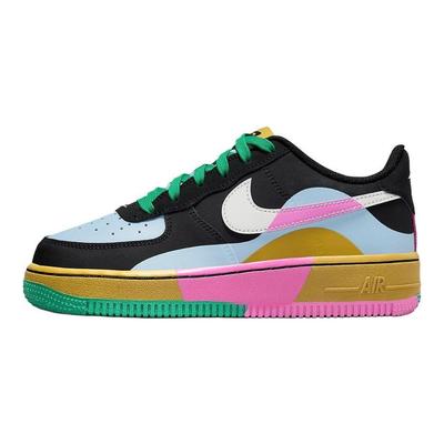 Tênis Infantil Air Force 1 LV8 2 GS Dance Multicolorido Preto Azul Claro FJ3288-001