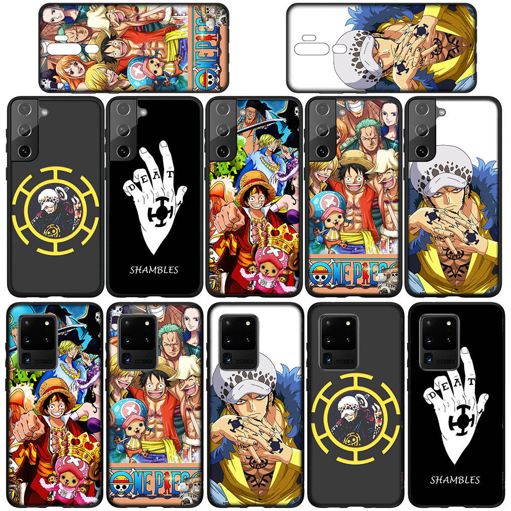 Für Samsung Galaxy S25 S24 S23 S22 Ultra FE Plus A17 A37 A57 A56 A55 A06 A16 A15 A36 A26 A35 A05 A25 A54 A34 Hülle Süßer Trafalgar Law Luffy One Piece