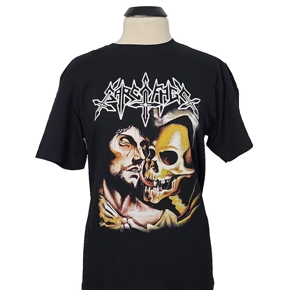 SARCOFAGO Rotting L LARGE T-Shirt Black Mens Band Logo Unisex T-Shirt S