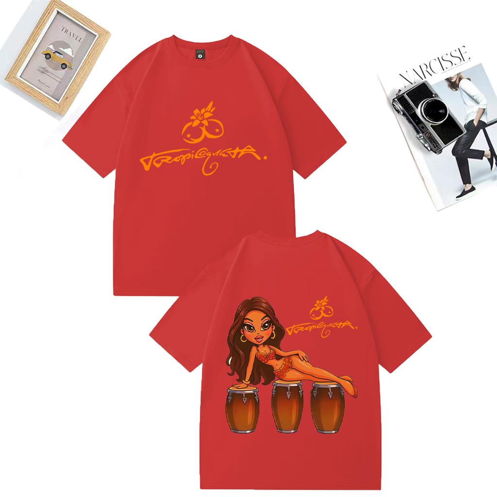 Karol G Tropicoqueta 2025 Album Merch Graphics Tshirt Unisex WOMEN Fashion Vintage Tshirts Casual Cotton Loose Short Sleeve Tees
