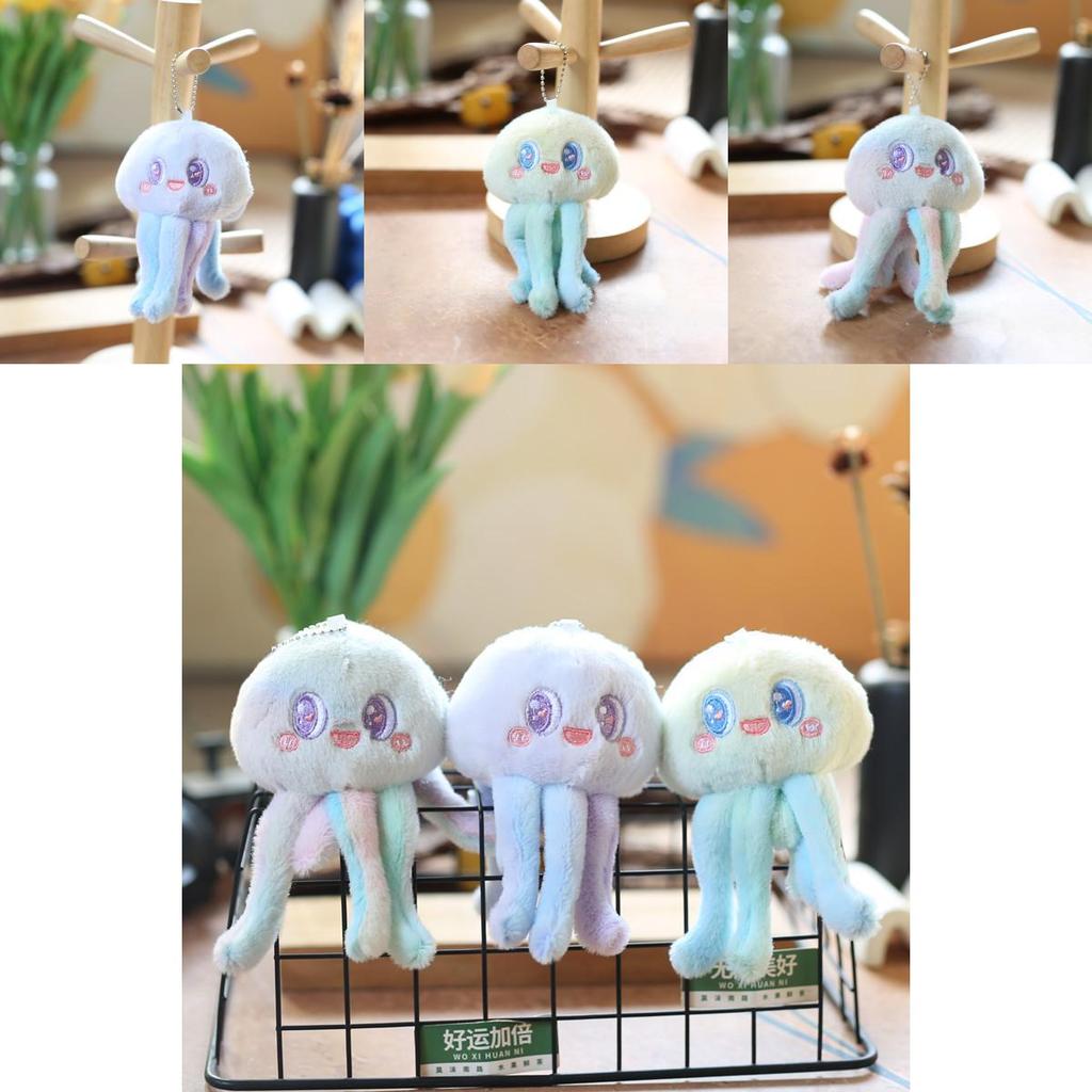 Adorable Plush Octopus Keychain Cute Soft Short Plush Toy Stuffed Animal